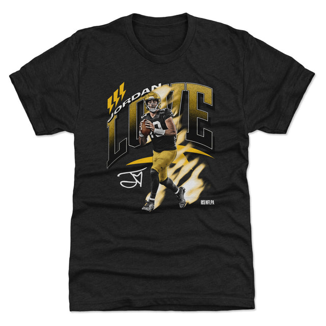 Green Bay Parkers - NFL Jordan Love Black Adult T-Shirt