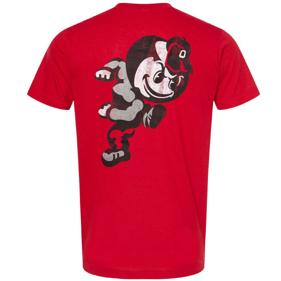 Ohio State Buckeye - Brutus Vintage Red Tee T-Shirt