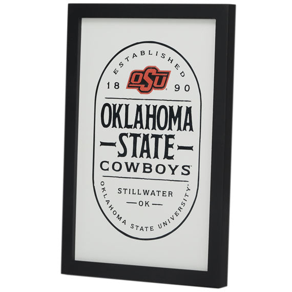 Oklahoma State University - Badge Framed Wood Wall Decor