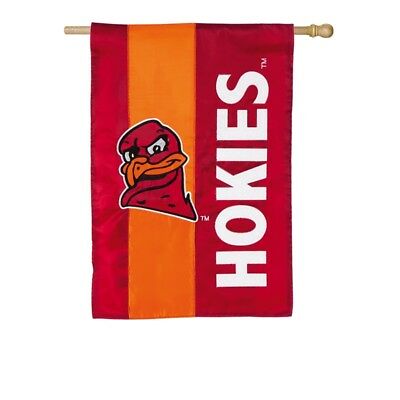 Virginia Tech Hokies - Mixed-Material Embellished Applique House Flag