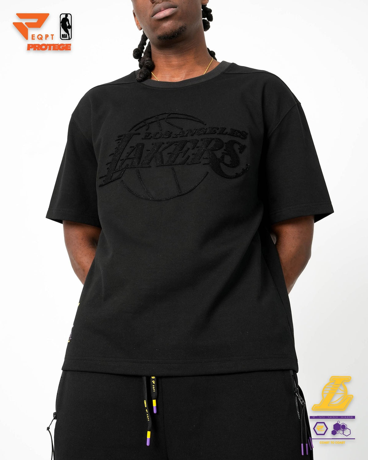 Los Angeles Lakers - NBA Men's Eco-Poly Interlock Tee T-Shirt