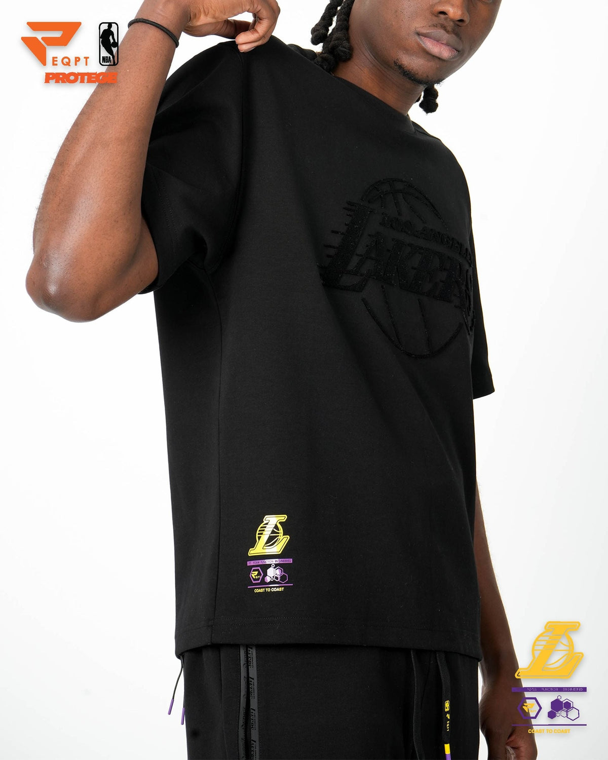 Los Angeles Lakers - NBA Men's Eco-Poly Interlock Tee T-Shirt