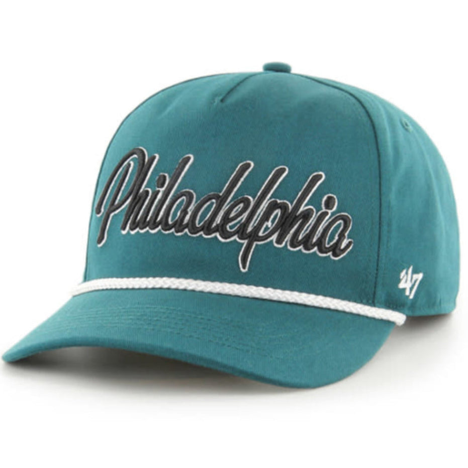 Philadelphia Eagles - Pacific Green Overhand Hitch RF Hat, 47 Brand