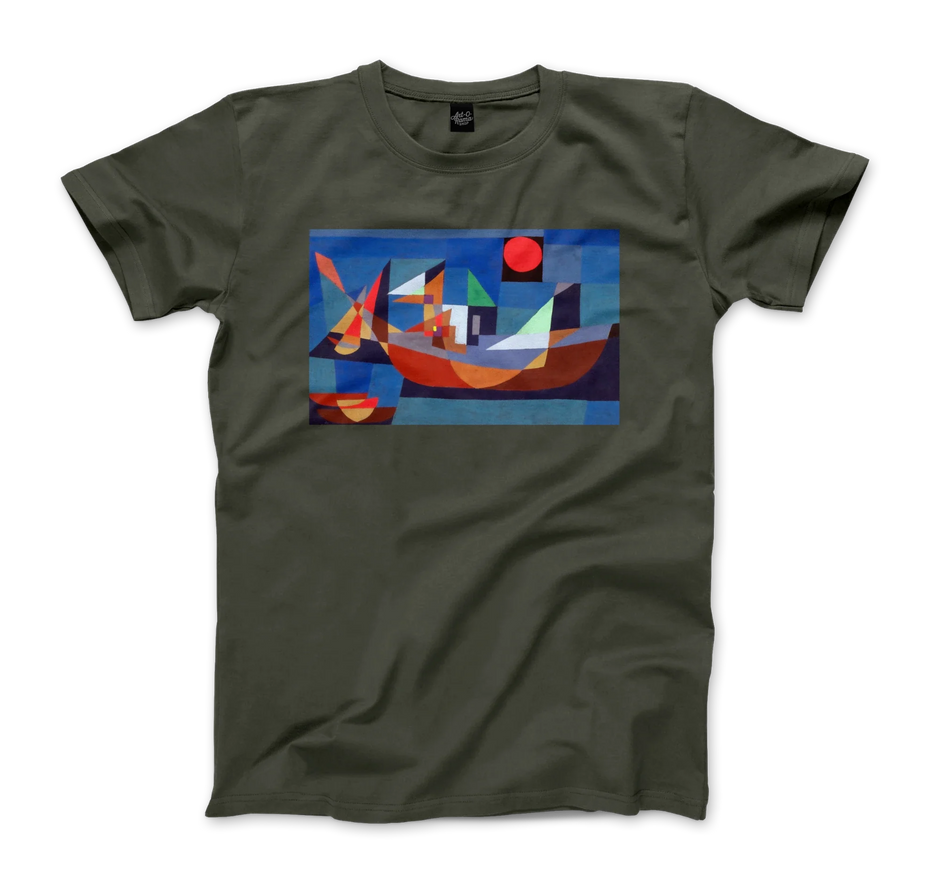 Paul Klee, Ruehende Schiffe (Resting Ships), 1927 Artwork T-Shirt
