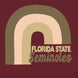 Florida State Seminoles - Rainbow & Retro Type Garnet T-Shirt