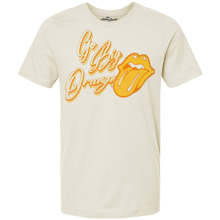 Tennessee Volunteers - Rolling Stones Vols Malibu Puff Ink Off White Thrifted Tee T-Shirt