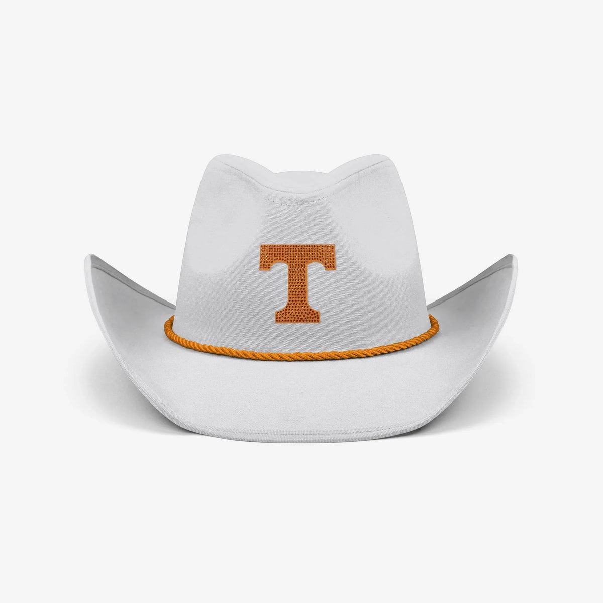 Tennessee Volunteers - White Rhinestone Logo Cowboy Hat