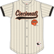 Cincinnati Bengals - NFL Cream Vintage Logo Full-Button Mesh Top Jersey