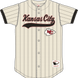 Kansas City Chiefs - Cream Vintage Logo Final Seconds Full-Button Mesh Top Jersey