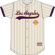 Los Angeles Lakers - NBA Shaquille O'Neal Cream Vintage Logo Full-Button Mesh Top Jersey