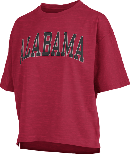 Alabama Crimson Tide "Banner Elk Jersey" - Short-Sleeve Crew-Neck Waist-Length Oversized Slub Top T-Shirt
