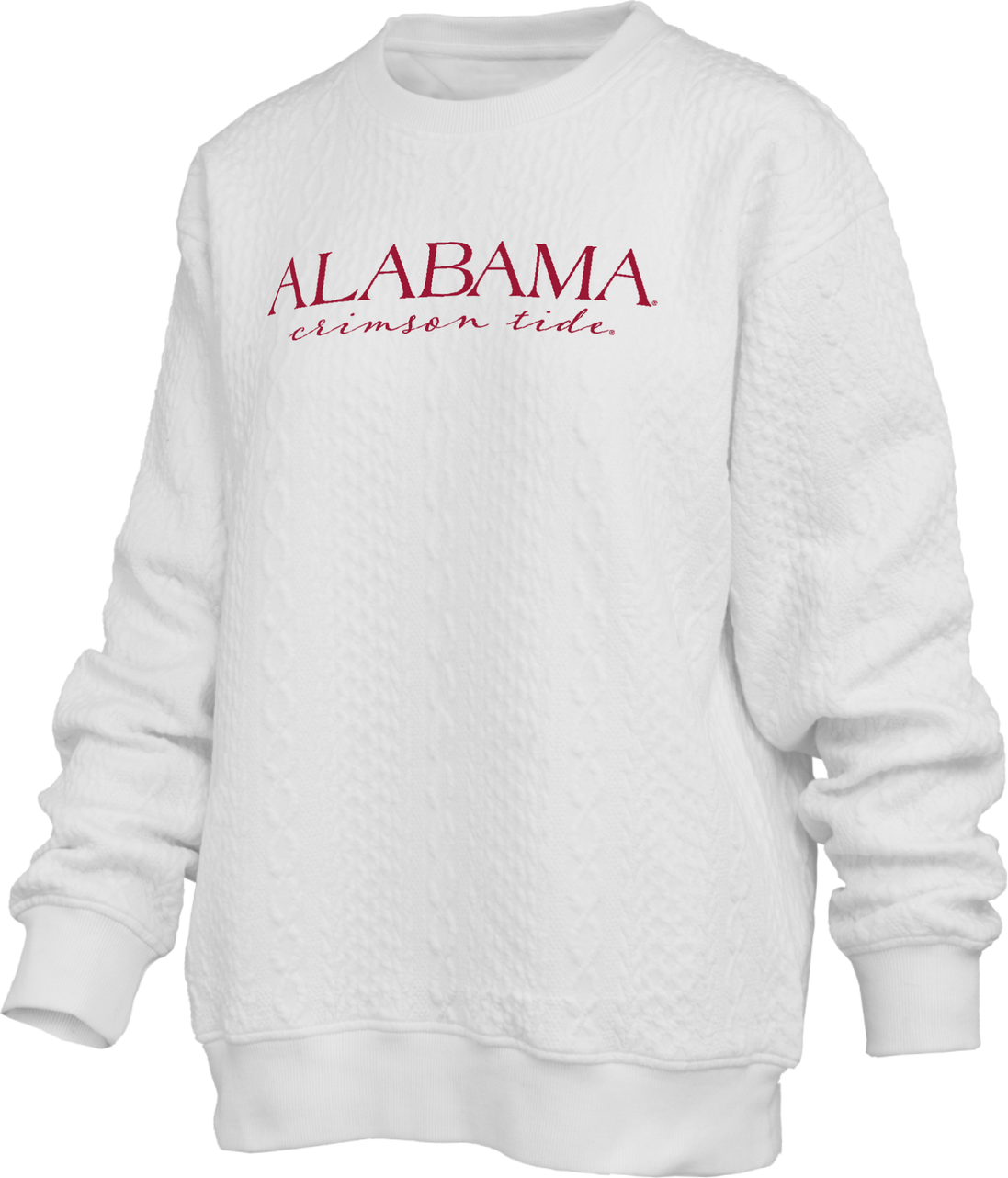 Alabama Crimson Tide "Champagne Brandberg" - Crew-Neck Chunky Fleece Long Sleeve