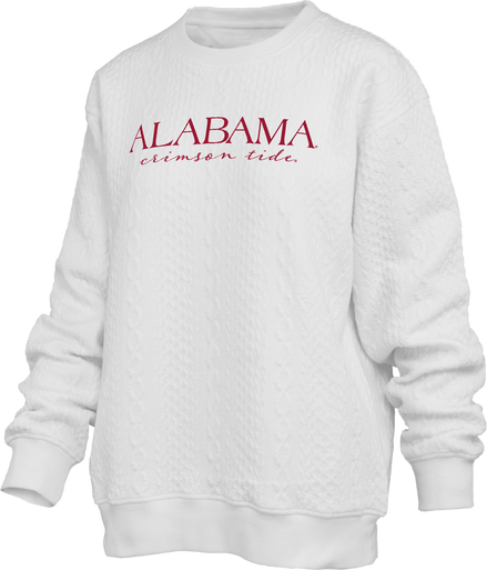 Alabama Crimson Tide "Champagne Brandberg" - Crew-Neck Chunky Fleece Long Sleeve
