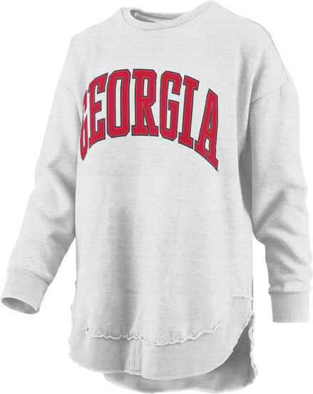Georgia Bulldogs - Arched Tackle Twill Varsity Melange Fleece Long-Sleeve