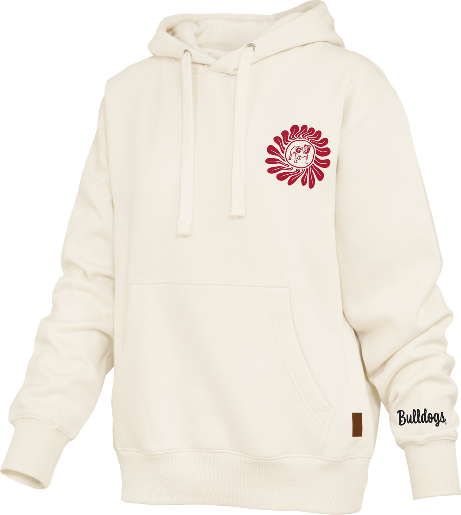 Georgia Bulldogs - "Elena Janise" Reverse Weave Fleece Oversize Hoodie