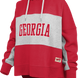 Georgia Bulldogs - Campus Outline Lena Oversized Hooded Pieced Two Tone Fleece Hoodie