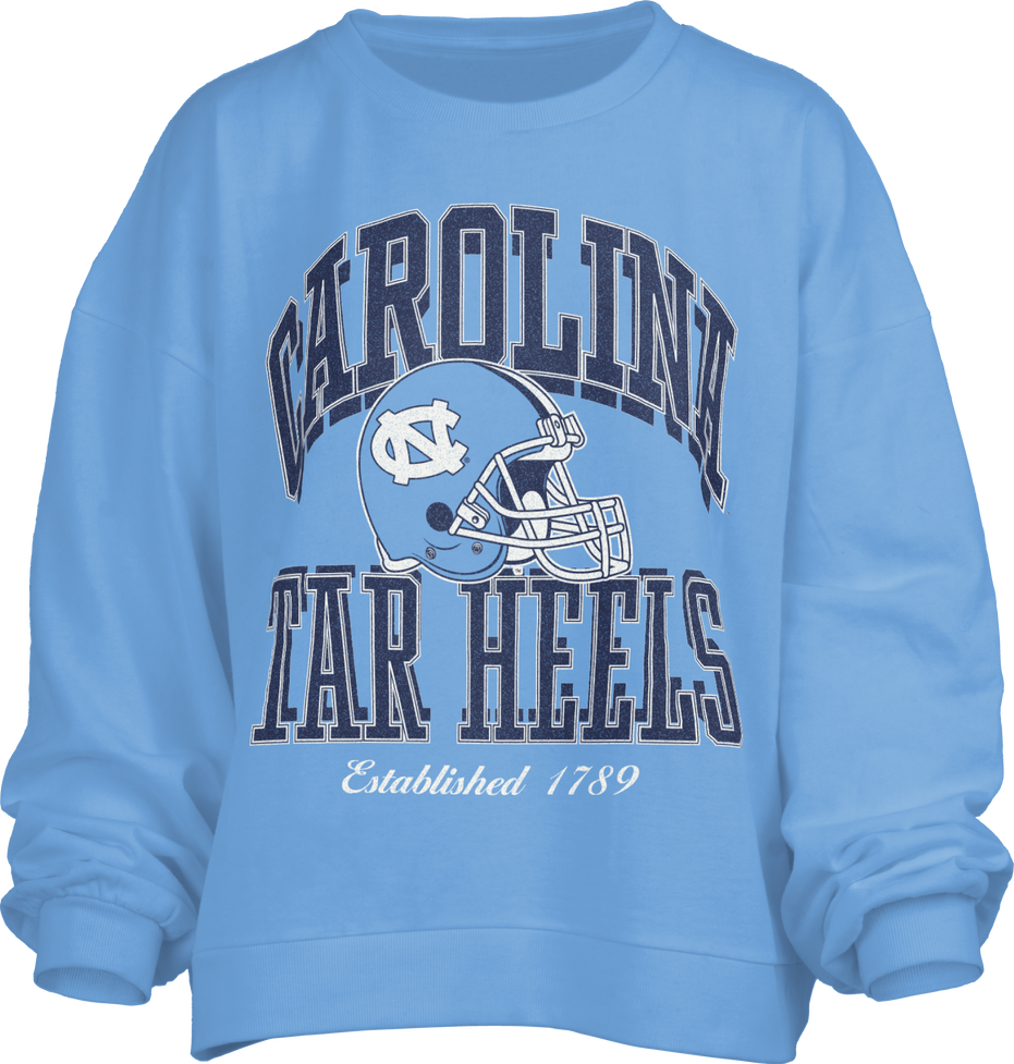 North Carolina Tar Heels "Cavelli" - Crew-Neck Blousant Oversized Fleece Long Sleeve