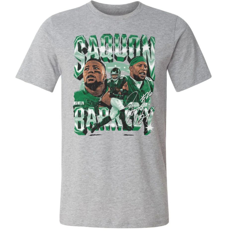 Philadelphia Eagle NFL - Saquon Barkley Vintage Heather Gray Adult T-Shirt