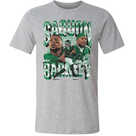 Philadelphia Eagle NFL - Saquon Barkley Vintage Heather Gray Adult T-Shirt