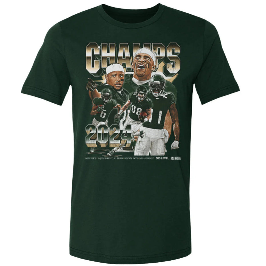 Philadelphia Eagle NFL - Champs 2024 Vintage Forest Green Adult T-Shirt