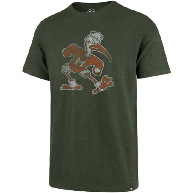 Miami Hurricanes - Vintage Bottle Green Grit Scrum T-Shirt