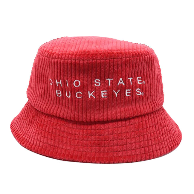 Ohio State Buckeyes - Simple Embroidery Corded Bucket Hat