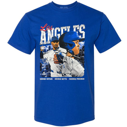 Los Angeles Dodgers - Shohei Ohtani Mookie Betts & Freddie Freeman D Trio Adult T-Shirt