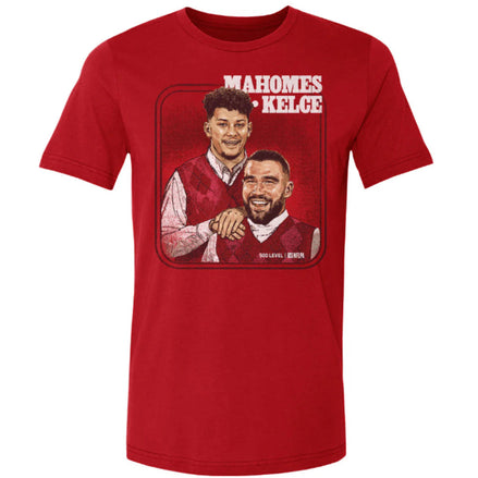 Kansas City Chief Step Brothers - Patrick Mahomes & Travis Kelce WHT Red Adult T-Shirt