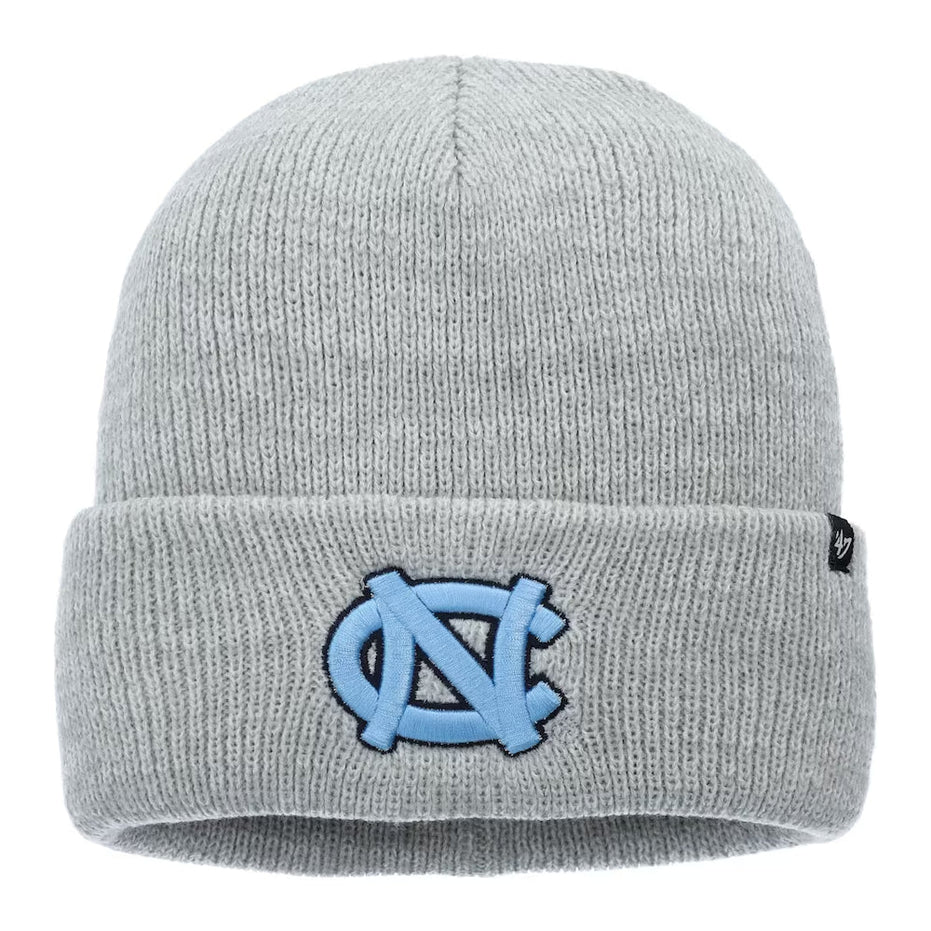 North Carolina Tar Heels - UNC Dark Grey Freeze Cuff Knit, 47 Brand