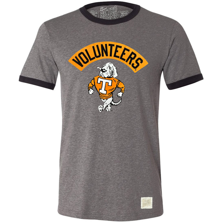 Tennessee Volunteers - Grey Triblend Ringer T-Shirt