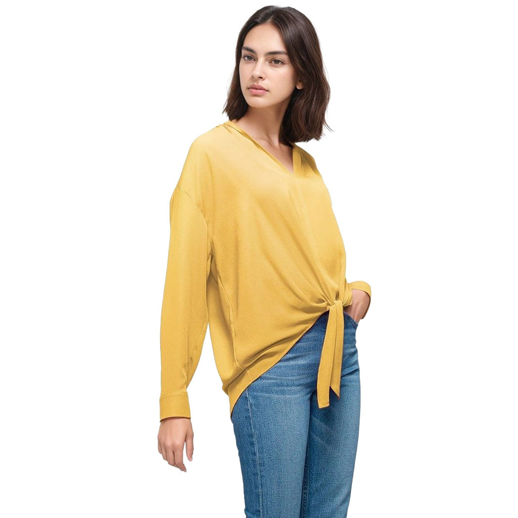 Pleione Women's Tie Hem Blouse
