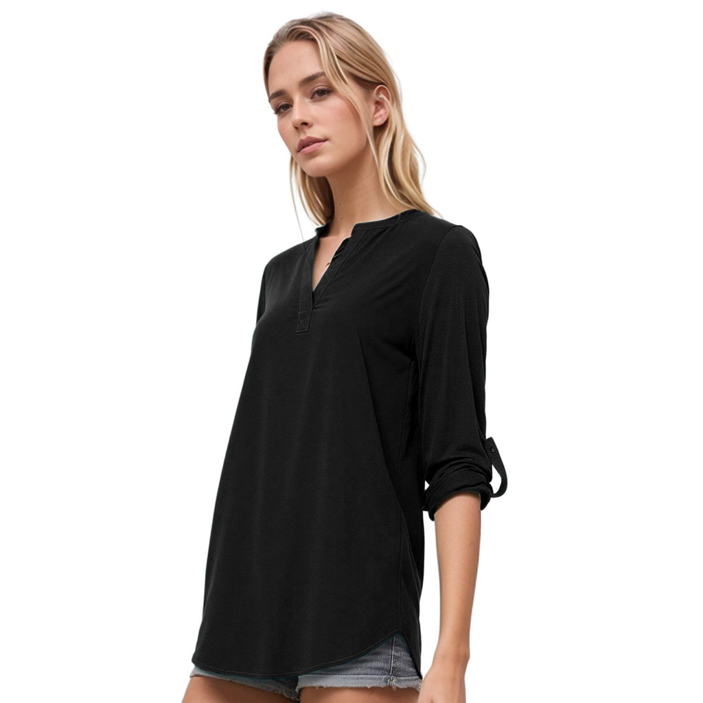 Women's Hi-Lo Solid Shirt