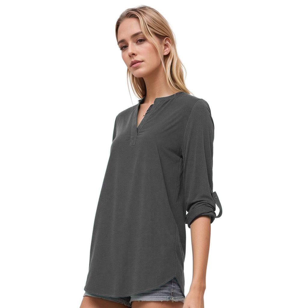 Women's Hi-Lo Solid Shirt