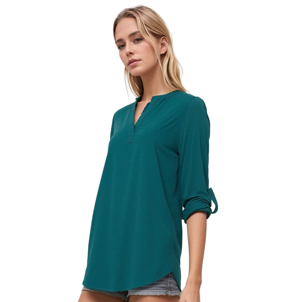 Women's Hi-Lo Solid Shirt