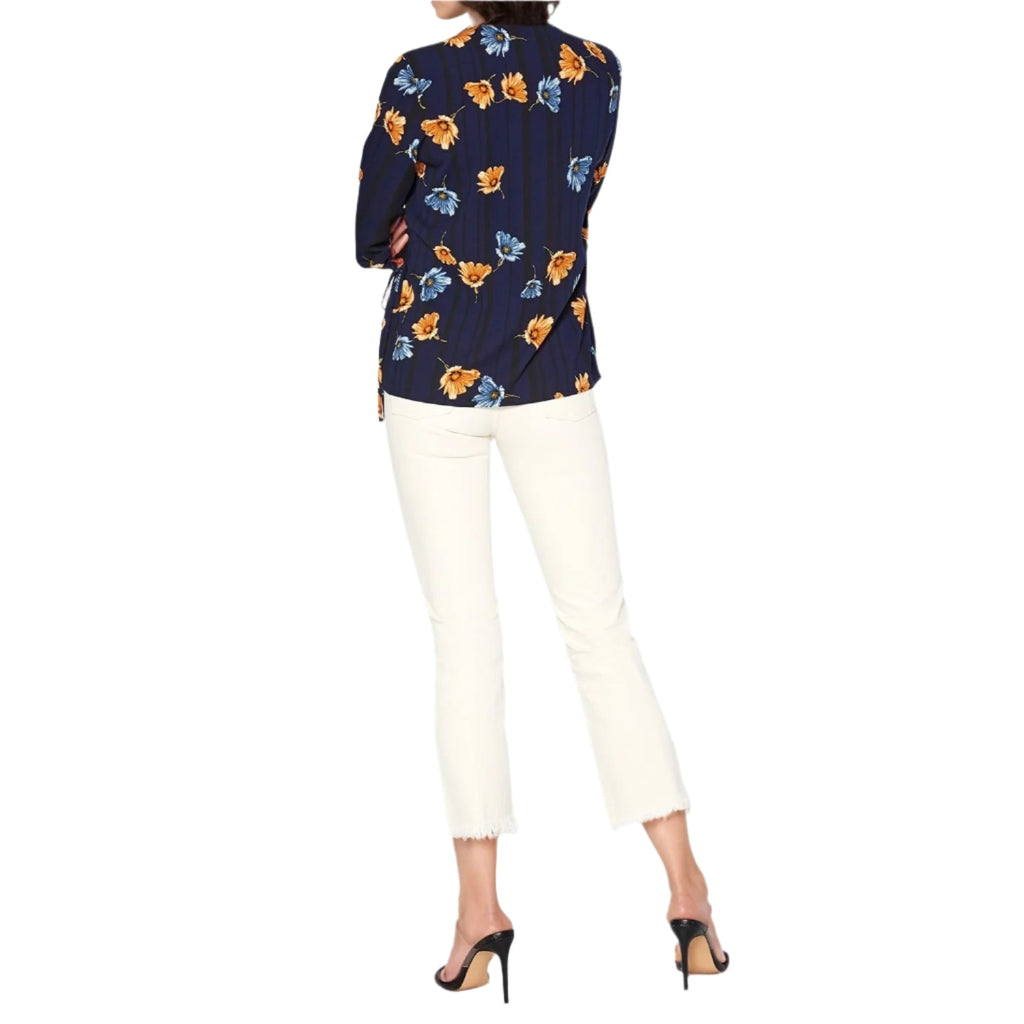 Pleione Wrap Front Long Sleeve Blouse