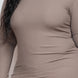 Plus Size Ribbed Long Sleeve Mock Neck Mini Bodycon Dress