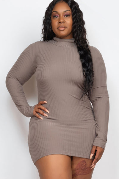 Cocktail Dress Beige Bodycon Plus Size Ribbed Long Sleeve Mock Neck Mini Bodycon Dress Kimante Cocktail Dress Beige Bodycon Plus Size Ribbed Long Sleeve Mock Neck Mini Bodycon Dress Kimante