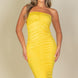 4-way Ruched Tube Midi Dress