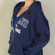 Graphic Drop Shoulder Zipper Up Hoodie