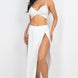 Bra Top & Side Slit Maxi Skirt