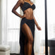 Bra Top & Side Slit Maxi Skirt