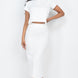 Short Sleeve Ribbed Top & Midi Skirt Set