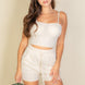 Bustier Cami Top & Slant Pocket Wide Shorts