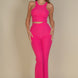 Ribbed Cropped Top And Bootcut Pants Sets