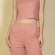 Flat Back Rib 3 Pieces Cami Top With Pants And Long Cardigan Set