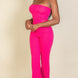Strapless Corset Top & Flare Pants Set