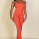 Strapless Corset Top & Flare Pants Set