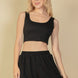 Crop Tank Top And Shorts Set