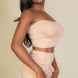 Exposed Seam One Shoulder Crop Top & Shorts Set