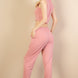 French Terry Elastic Waist Tank Top & Joggers Set